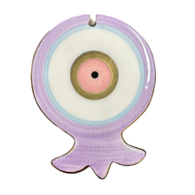 Load image into Gallery viewer, Ceramic Glazed Hanging Pomegranate with Gold Outline—Multiple design choices (free USA shipping included)