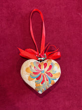 Load image into Gallery viewer, Wooden Painted Heart Ornament Multiple Design Choices—only one of each design