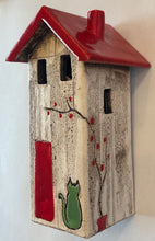 Load image into Gallery viewer, Ceramic Rustic House Votive Holder 2 designs and 2 sizes(free USA shipping included)