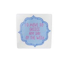 Load image into Gallery viewer, Greek Marble Coaster—Multiple design choices