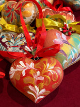 Load image into Gallery viewer, Wooden Painted Heart Ornament Multiple Design Choices—only one of each design