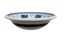 Load image into Gallery viewer, Ceramic Bowl: Fish and Ship Design (free USA shipping included)