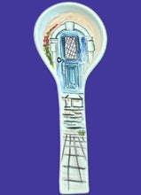 Load image into Gallery viewer, Ceramic Spoon Rest: Greek Island Designs Large