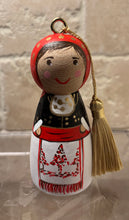 Load image into Gallery viewer, Hand-painted Wooden Figurine: Cretan Woman (free USA shipping included)