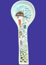 Load image into Gallery viewer, Ceramic Spoon Rest: Greek Island Designs Large