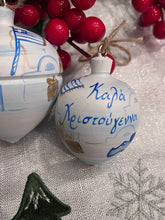 Load image into Gallery viewer, Wooden Ornament: Doodles Καλά Χριστούγεννα(free USA shipping included)