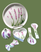 Load image into Gallery viewer, Ceramic Round Platter: Lavender Design