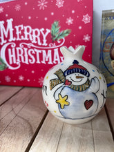 Load image into Gallery viewer, Ceramic Pomegranate with Καλά Χριστούγεννα and Wish (ευχή) (free USA shipping included)