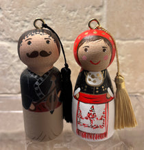 Load image into Gallery viewer, Hand-painted Wooden Figurine: Cretan Woman (free USA shipping included)