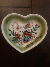 Load image into Gallery viewer, Ceramic Heart Trinket Dish: Multiple Easter Design Choices