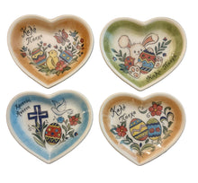 Load image into Gallery viewer, Ceramic Heart Trinket Dish: Multiple Easter Design Choices