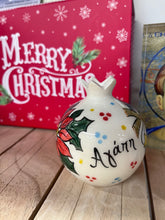 Load image into Gallery viewer, Ceramic Pomegranate with Καλά Χριστούγεννα and Wish (ευχή) (free USA shipping included)