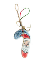 Load image into Gallery viewer, Ceramic Candy Cane Christmas Ornament—Multiple design choices
