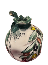 Load image into Gallery viewer, Ceramic Olive Design Pomegranate with Well Wishes—Multiple design choices (free USA shipping included)