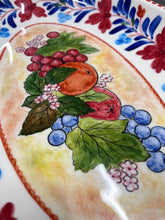 Load image into Gallery viewer, Ceramic 16” Oval Platter Fruits Design (free USA shipping included)