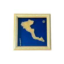Load image into Gallery viewer, Handmade Glass Island Cutout Art with Square Frame: Corfu/Κέρκυρα (free USA shipping included)