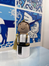 Load image into Gallery viewer, PRE-ORDER Hand-painted Wooden Figurine: Tsolias/Evzone with Gold Vest (free USA shipping included)