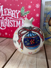 Load image into Gallery viewer, Ceramic Pomegranate with Καλά Χριστούγεννα and Wish (ευχή) (free USA shipping included)
