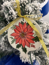 Load image into Gallery viewer, Ceramic Pomegranate Flat Ornament—Multiple design choices (free USA shipping included)