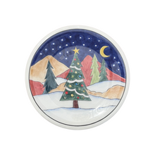 Load image into Gallery viewer, Ceramic Christmas 8” Round Plate—Multiple design choices (free USA shipping included)