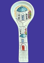 Load image into Gallery viewer, Ceramic Spoon Rest: Greek Island Designs Large