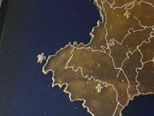 Load image into Gallery viewer, Handmade Glass Island Cutout Art with Frame: Chios/Χίος (free USA shipping included)