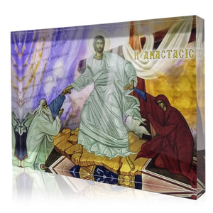 Plexiglass Orthodox Icon: The Resurrection of Christ/Η Ανάσταση Ιησού Χριστού (free USA shipping included)