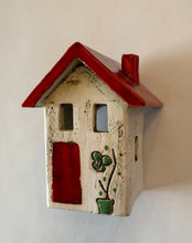 Load image into Gallery viewer, Ceramic Rustic House Votive Holder 2 designs and 2 sizes(free USA shipping included)