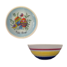 Load image into Gallery viewer, Ceramic 6.5” Bowl with Easter Design and Stripes—Multiple design choices