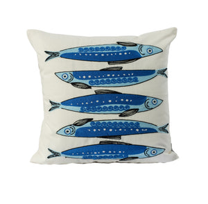 "Sardeles" Pillow Cover (free USA shipping included)