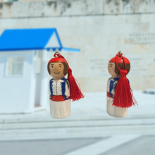 Load image into Gallery viewer, Hand-painted Wooden Figurine: Tsolias/Evzone (free USA shipping included)