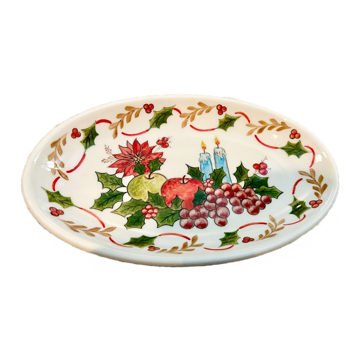 Ceramic Oval Christmas Platter So Blue Greek Ceramics & Gifts