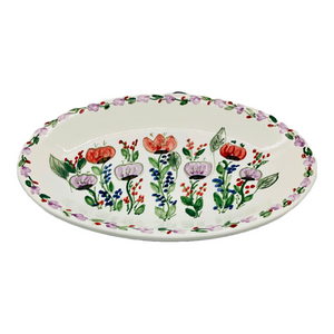 Ceramic Poppies Oval Platter (free USA shipping included)