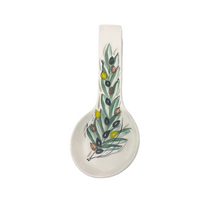 Load image into Gallery viewer, Ceramic Spoon Rest: Olives (free USA shipping included)
