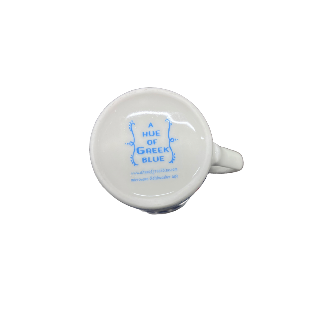 Ceramic Espresso Cup: Kalimera – So Blue Greek Ceramics & Gifts