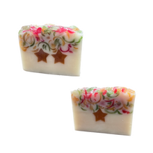 Load image into Gallery viewer, Goats Milk Christmas Bloom Soap —2 scent choices (free USA shipping included)