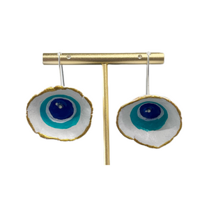 Papier Mache “Iris” Earrings (free USA shipping included)