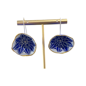 Papier Mache “Alkistis” Earrings (free USA shipping included)