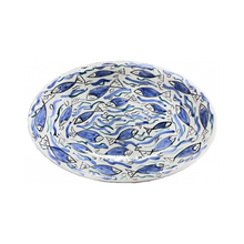 Load image into Gallery viewer, Ceramic Blue Fish Oval Platter (free USA shipping included)