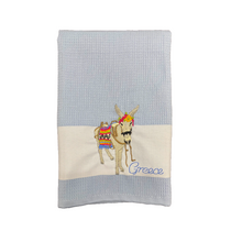 Load image into Gallery viewer, Embroidered Kitchen Towel: Donkey (free USA shipping included)