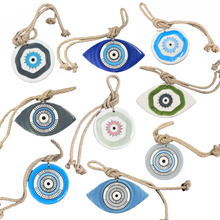 Load image into Gallery viewer, Ceramic Glazed Eye Wall Hanging—Multiple design choices (free USA shipping included)