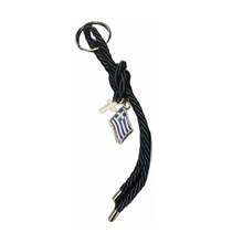 Load image into Gallery viewer, Greek Flag and Cross Keychain (free USA shipping included)
