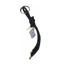 Load image into Gallery viewer, Greek Flag and Cross Keychain (free USA shipping included)
