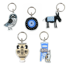 Load image into Gallery viewer, Plexiglass Greek Keychain (free USA shipping included)