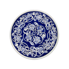 Load image into Gallery viewer, Ceramic 11.5” Round Platter Floral and Vine Design (free USA shipping included)
