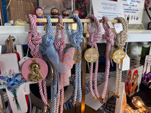 Load image into Gallery viewer, Hanging Medallion Christogram and Charm with Cording (free USA shipping included)