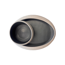 Load image into Gallery viewer, 2-Piece Set: Ceramic Stoneware Glazed Platter and Bowl (2 color choices)