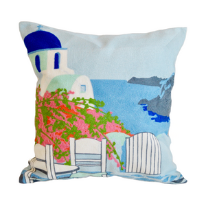 "Oia" Pillow Cover (free USA shipping included)