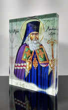 Load image into Gallery viewer, Plexiglass Orthodox Icon: St. Luke of Simferopol/Άγ. Λουκάς—only one left (free USA shipping included)