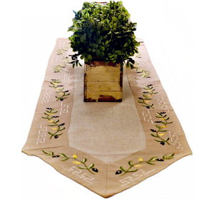 "Kitrina” Embroidered Table Runner (free USA shipping included)